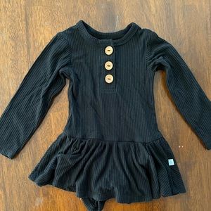 6-12m Black ribbed twirl posh peanut